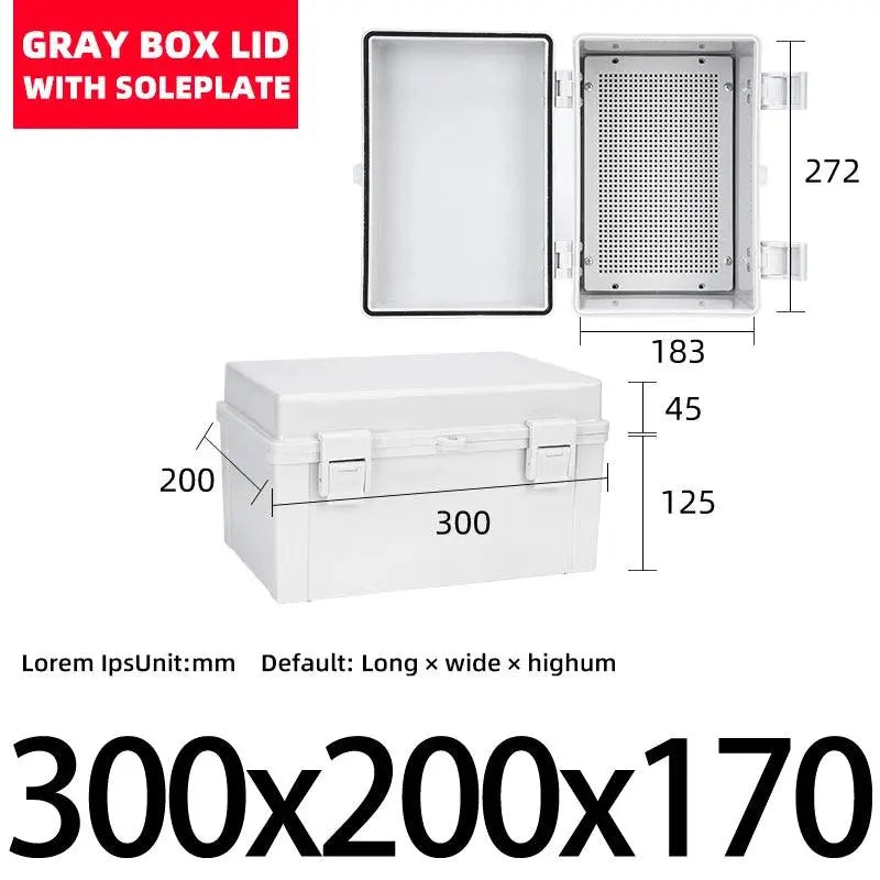 Waterproof Plastic Enclosure With Hasp Electrical Junction Box Outdoor Sealed Switch Power Case Electrical Distribution Boxes - electrical center b2c