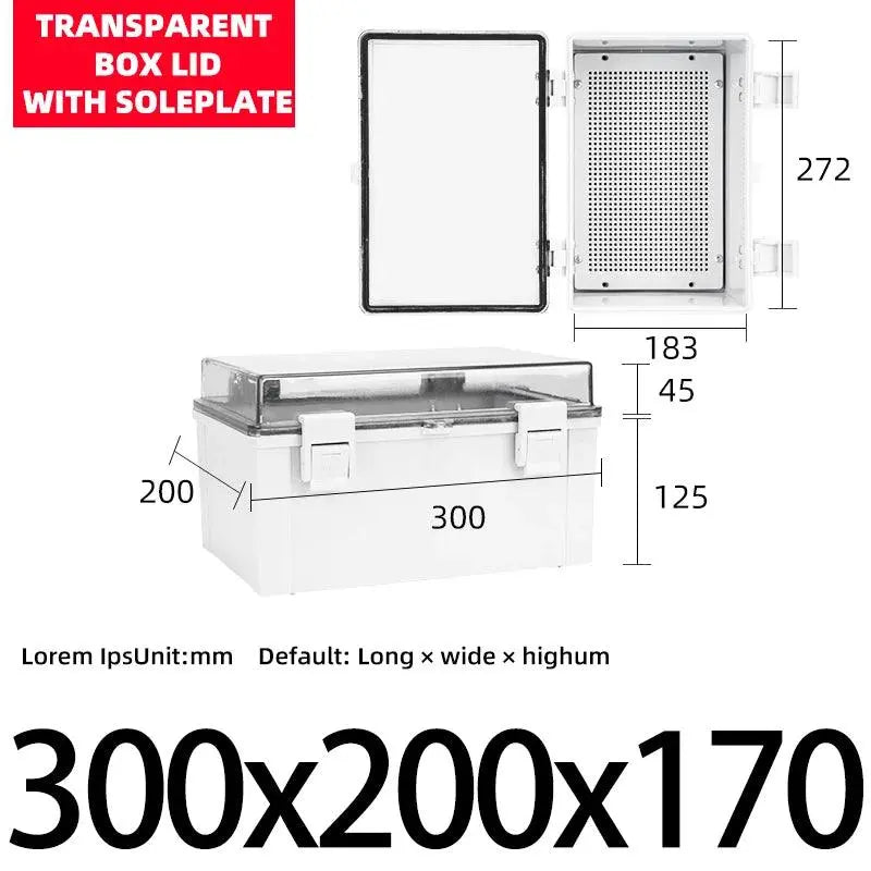 Waterproof Plastic Enclosure With Hasp Electrical Junction Box Outdoor Sealed Switch Power Case Electrical Distribution Boxes - electrical center b2c