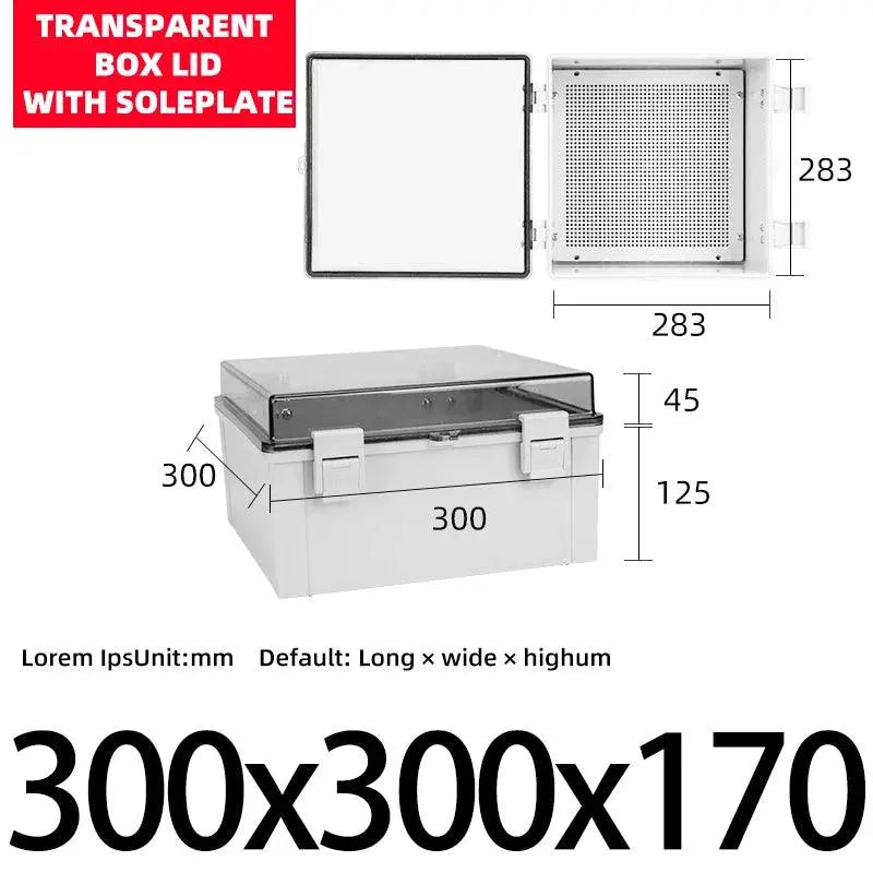 Waterproof Plastic Enclosure With Hasp Electrical Junction Box Outdoor Sealed Switch Power Case Electrical Distribution Boxes - electrical center b2c