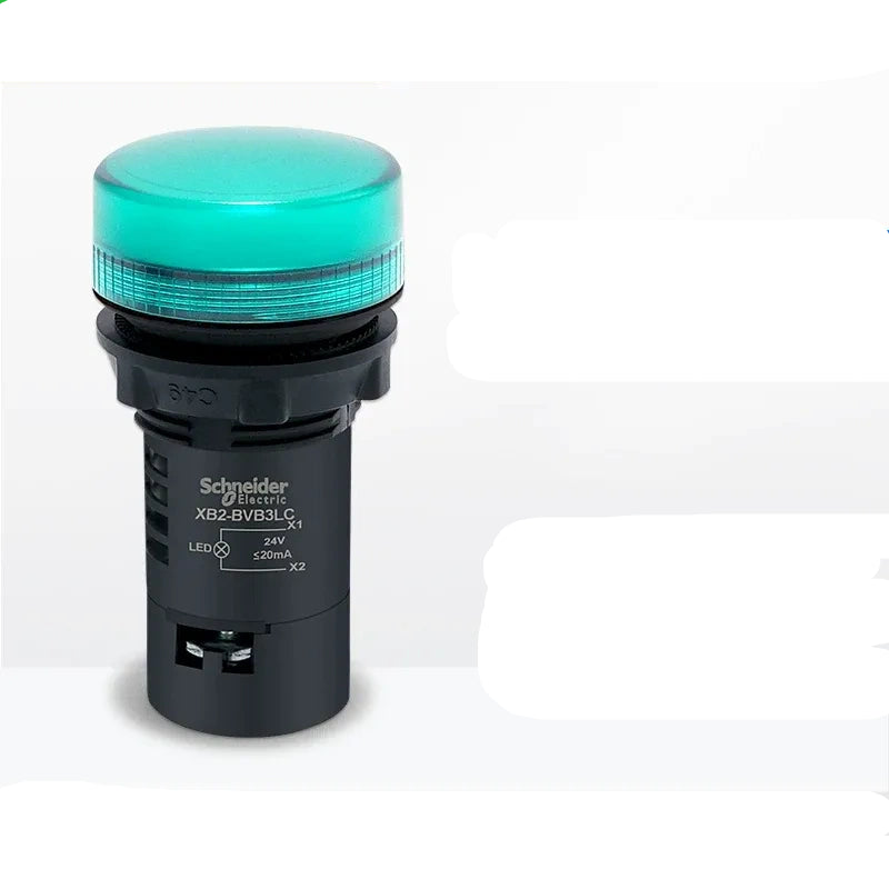 Schneider Indicator Light ,XB2BVB3LC GREEN LED Indicator ,AC/DC 24V 22mm Panel Mount Light, Industrial Signal Lamp 