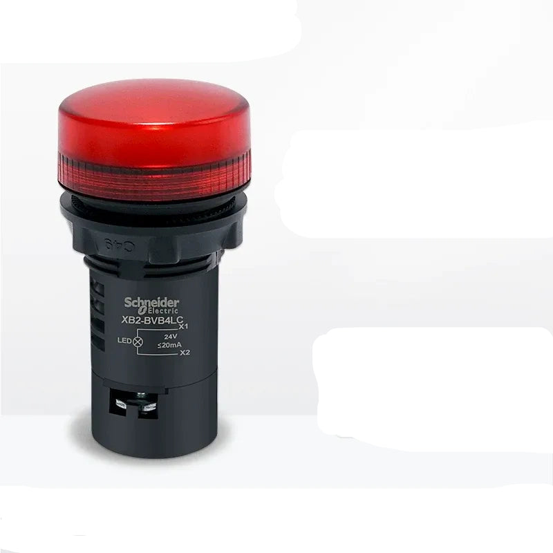 Schneider Indicator Light ,XB2BVB4LC RED LED Indicator ,AC/DC 24V 22mm Panel Mount Light, Industrial Signal Lamp 