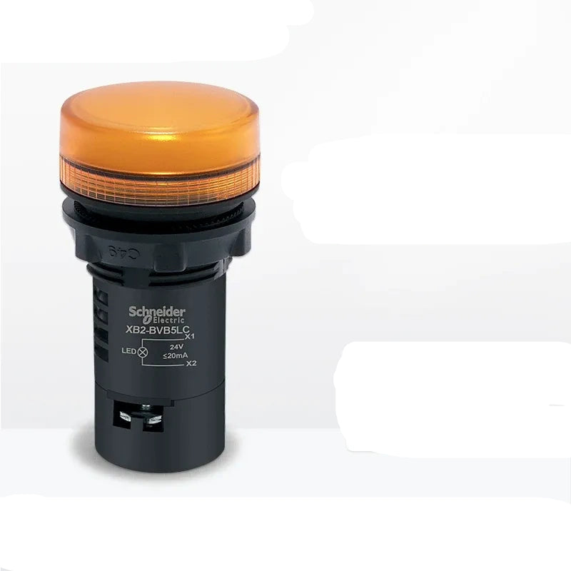 Schneider Indicator Light ,XB2BVB5LC YELLOW LED Indicator ,AC/DC 24V 22mm Panel Mount Light, Industrial Signal Lamp 
