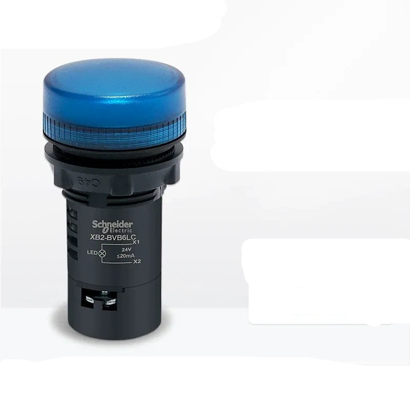 Schneider Indicator Light ,XB2BVB6LC BLUE LED Indicator ,AC/DC 24V 22mm Panel Mount Light, Industrial Signal Lamp 