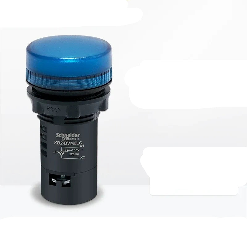 Schneider Indicator Light ,XB2BVM6LC BLUE LED Indicator ,AC 220V 22mm Panel Mount Light, Industrial Signal Lamp 
