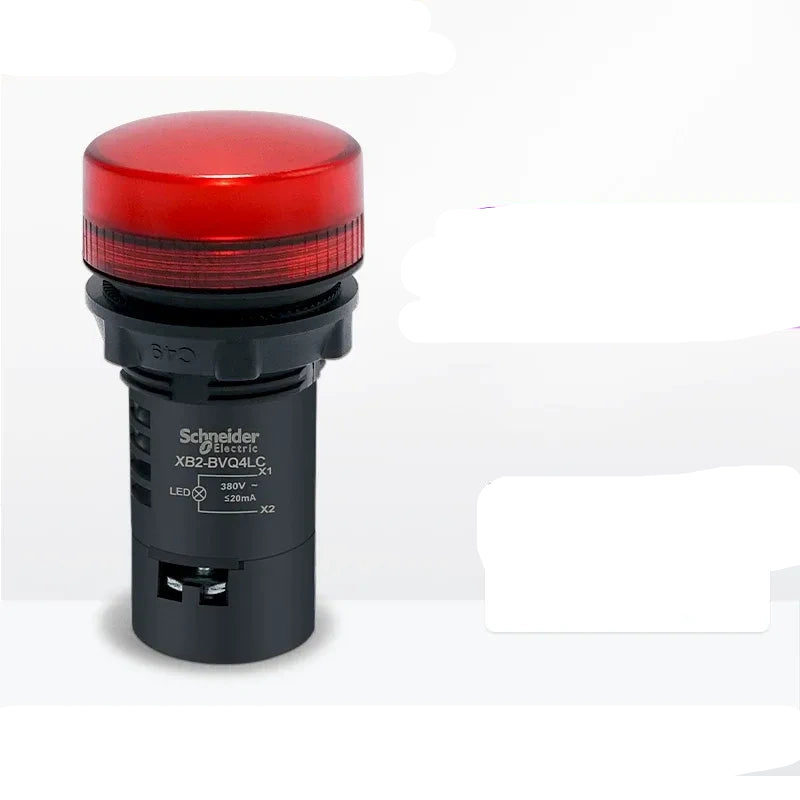 Schneider Indicator Light ,XB2BVQ4LC RED LED Indicator ,AC 380V 22mm Panel Mount Light, Industrial Signal Lamp 