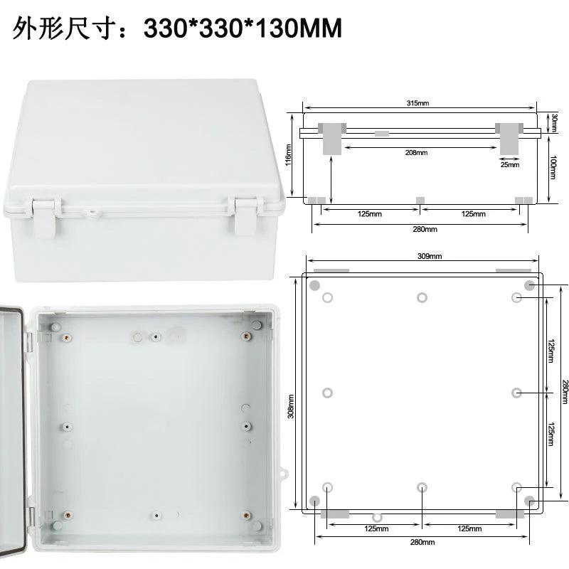 ABS Waterproof Plastic Enclosure With Hasp Electrical Distribution Box Electrical Junction Box Outdoor Sealed Switch Power Case