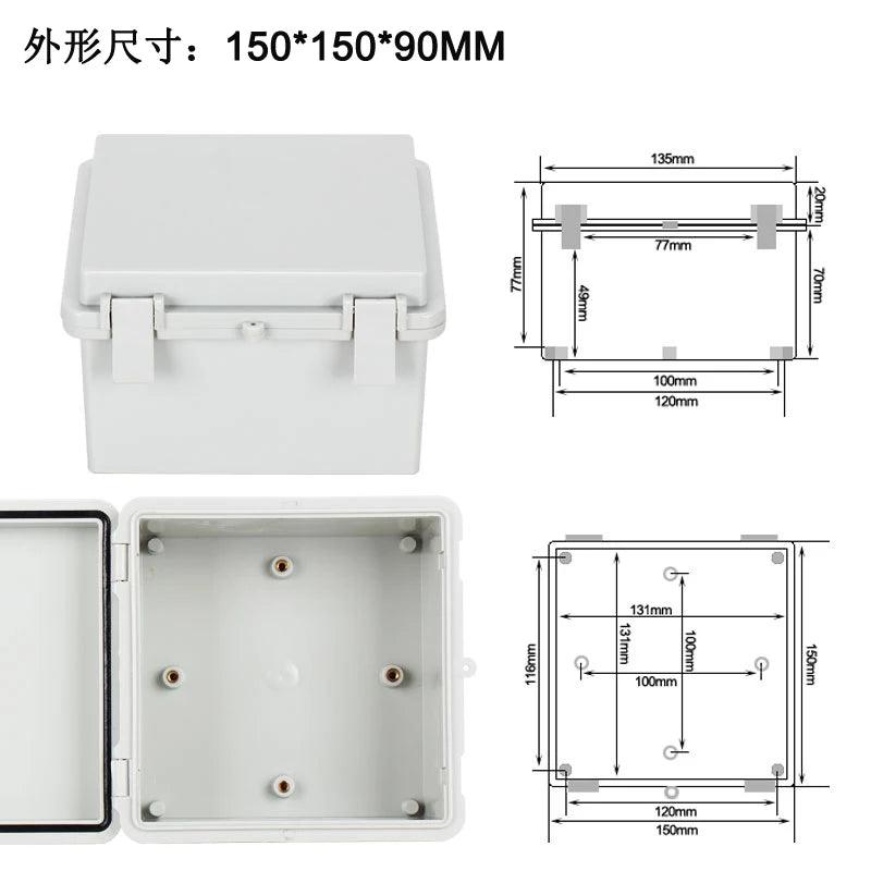 ABS Waterproof Plastic Enclosure With Hasp Electrical Distribution Box Electrical Junction Box Outdoor Sealed Switch Power Case