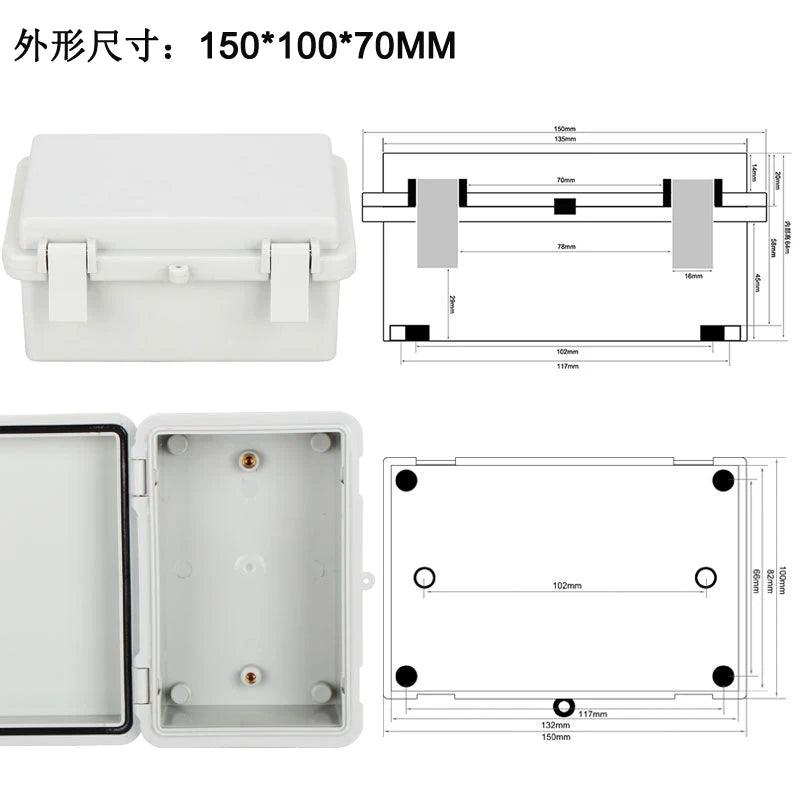 ABS Waterproof Plastic Enclosure With Hasp Electrical Distribution Box Electrical Junction Box Outdoor Sealed Switch Power Case