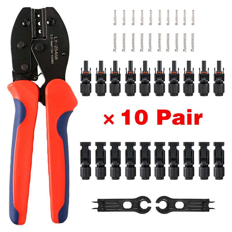 Activity Products 10/20/50 Pairs Solar Connector 1000V30A Solar Panel Branch  PV  Connectors Connect Tool Crimping pliers