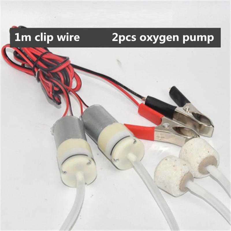 Air Pomp DC 12V Oxygen Pump Electric 370 Motor Mini Pomps Adjust PWM Volume DC12V Fishing Aquarium Car Aerator Fish Tank Pet