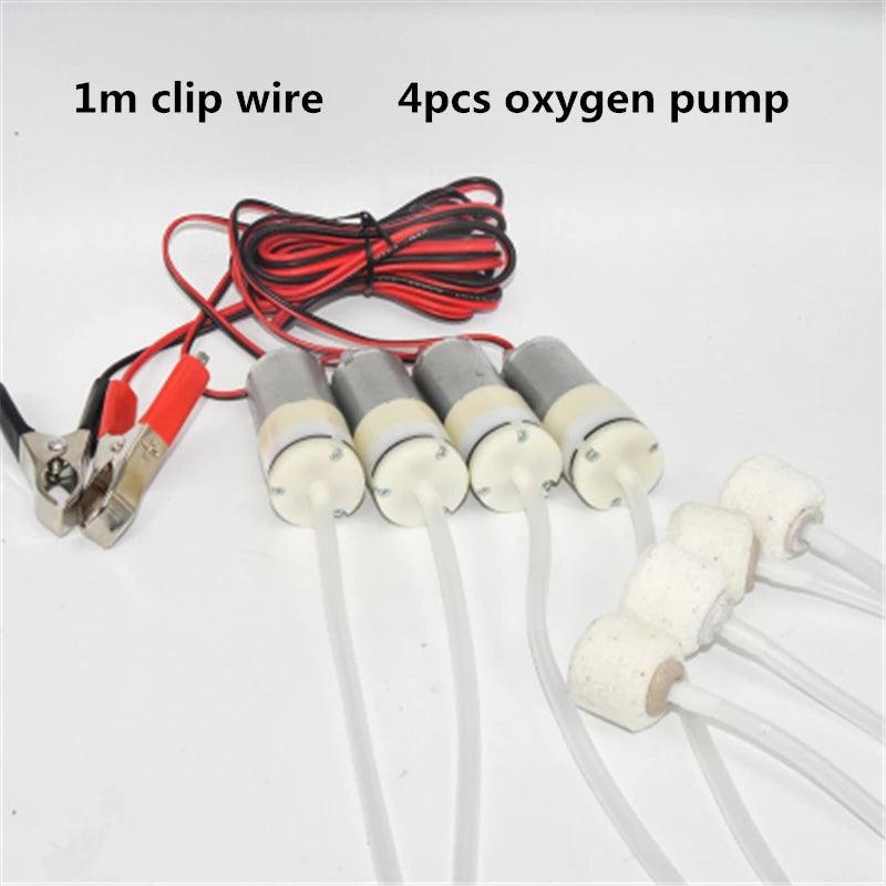 Air Pomp DC 12V Oxygen Pump Electric 370 Motor Mini Pomps Adjust PWM Volume DC12V Fishing Aquarium Car Aerator Fish Tank Pet