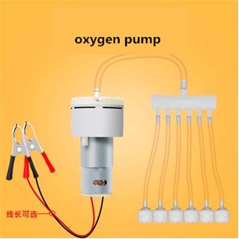 Air Pomp DC 3V-12V Oxygen Pump PWM Adjust Air Volume Portable For Outdoor Fishing Aquarium Car Aerator Fish Tank Electric Motor