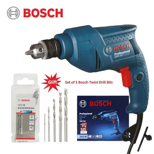 BOSCH- Electric Drill GBM 345 Electric Screwdriver| (Send 5 Original Drill Dits) - electrical center b2c