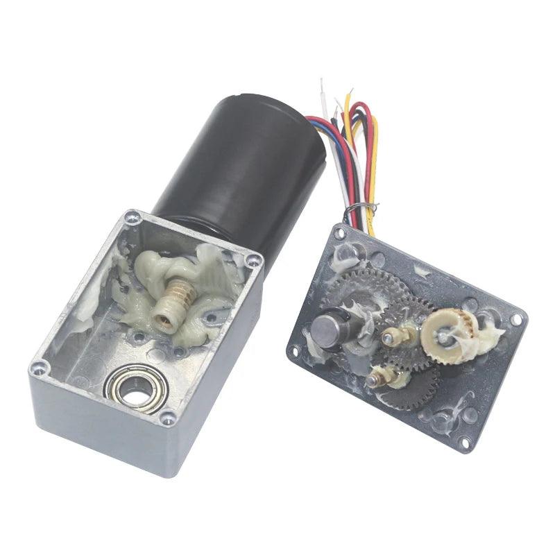 Brushless Gear Worm Motor DC 12V 24V High Torque 70KG.CM Speed 12rpm-471rpm BLDC Motors PWM Forward Reversed 5840-3650