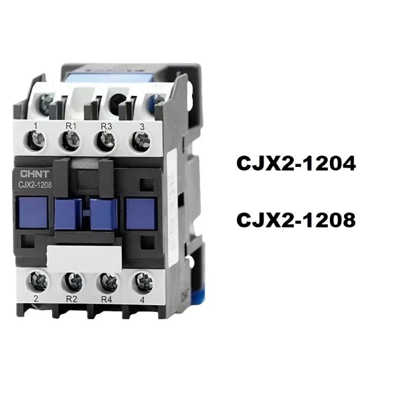 CHINT CJX2-1204 4NO CJX2-1208 2NO 2NC 12A LC1D AC Contactor DIN Rail Mount Electric Power Contactor AC 24V 36V 110V 220V 380V