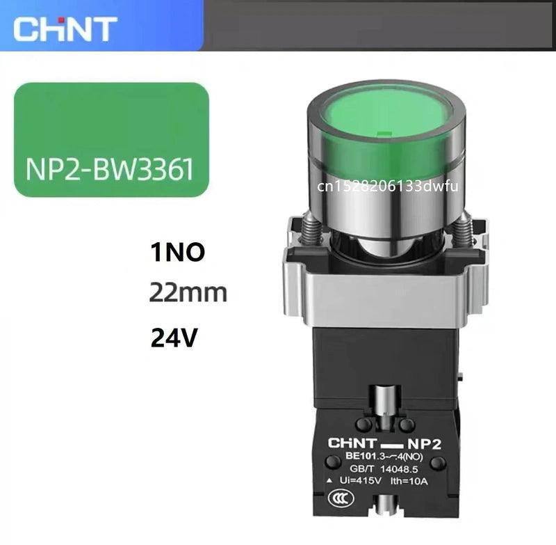 Chint NP2 Flat Button Mushroom Head Button Switch Xb2 Knob Starts Emergency Stop Ba31 Self Reset Self-locking Button With Light