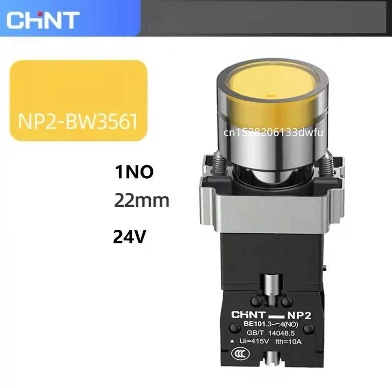 Chint NP2 Flat Button Mushroom Head Button Switch Xb2 Knob Starts Emergency Stop Ba31 Self Reset Self-locking Button With Light