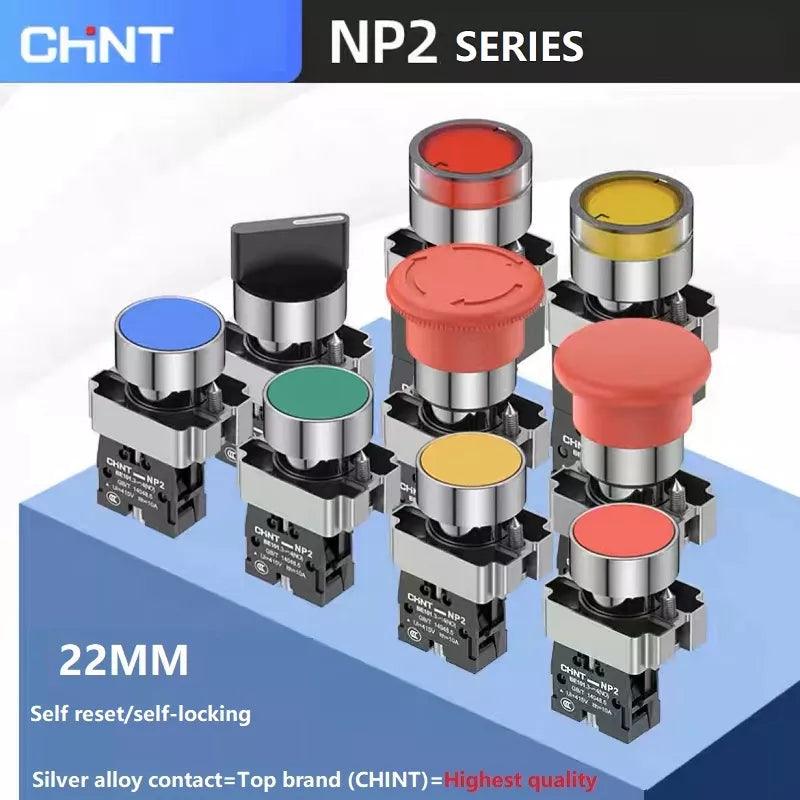 Chint NP2 Flat Button Mushroom Head Button Switch Xb2 Knob Starts Emergency Stop Ba31 Self Reset Self-locking Button With Light,chint np2 be101, chint np2 be102, chint np2 be101 3,np2 ba31,np2 ba42,np2 bd33,np2 be101,np2 be102,np2 bw3361,np2 chint,np2 ed21,np2 ed33,np2 j174