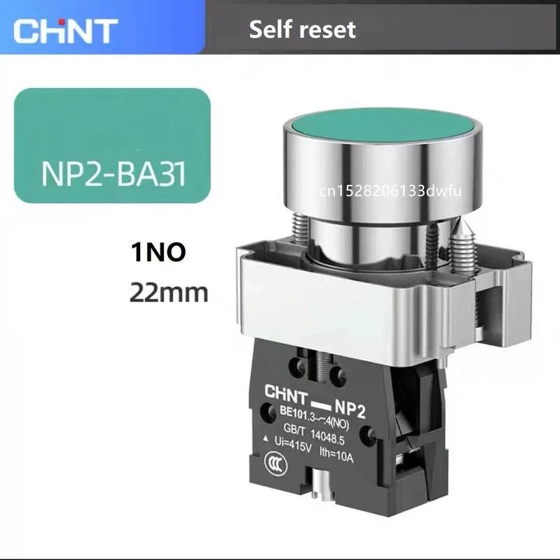 Chint NP2 Flat Button Mushroom Head Button Switch Xb2 Knob Starts Emergency Stop Ba31 Self Reset Self-locking Button With Light