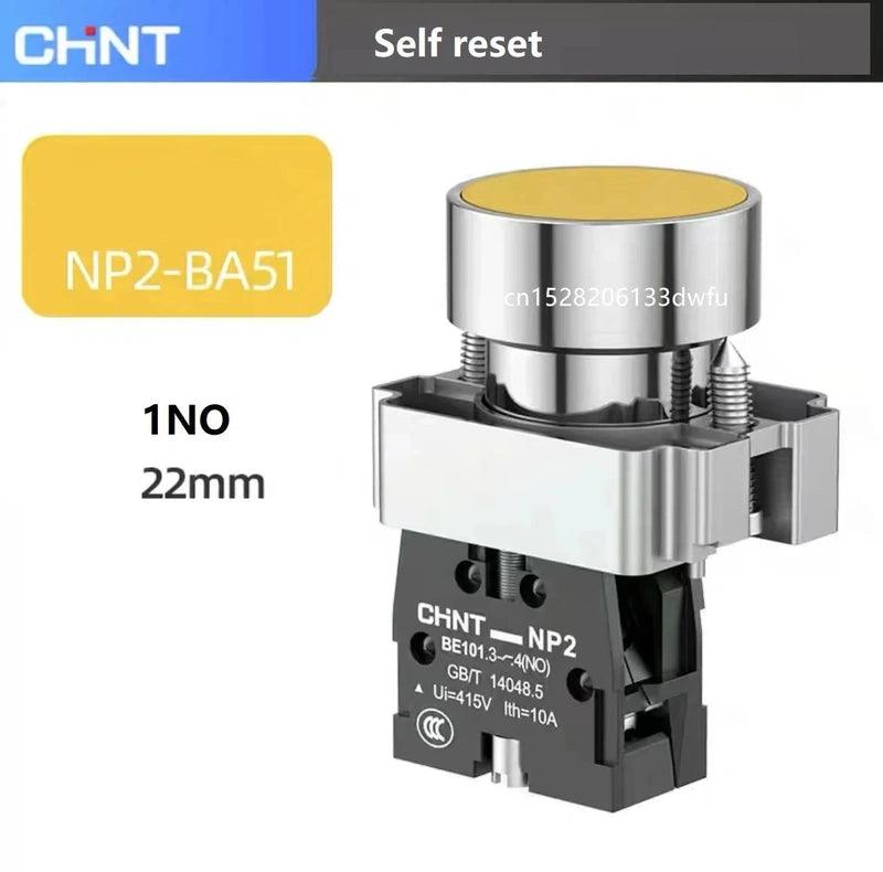 Chint NP2 Flat Button Mushroom Head Button Switch Xb2 Knob Starts Emergency Stop Ba31 Self Reset Self-locking Button With Light