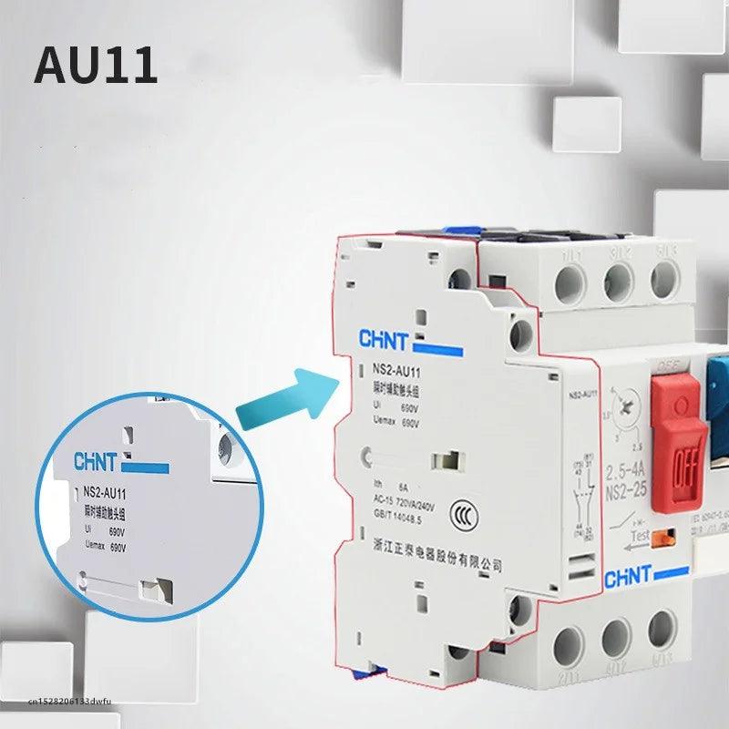 CHINT NS2-25 NS2-AE11 NS2-AU11 Auxiliary Accessory 1NO 1NC Motor Starter Front Side Installation NS2