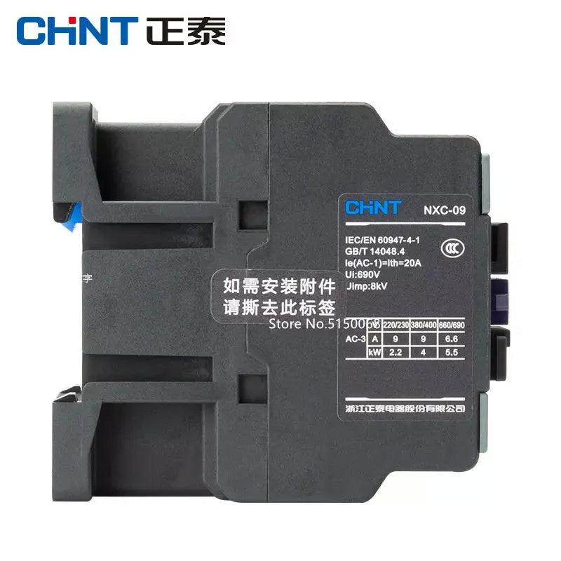 CHINT NXC-09 9A LC1D AC Contactor CJX2-0910 0901 NO NC 3-Phase DIN Rail Mount Electric Power Contactor AC 24V 36V 110V 220V 380V