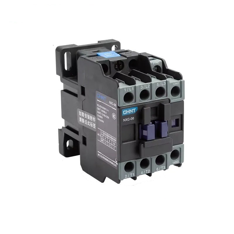 chint nxc contactor,kunlun nxc ac contactor,original chint magnetic contactor NXC-06 1NO+1NC 6A din rail contactor 