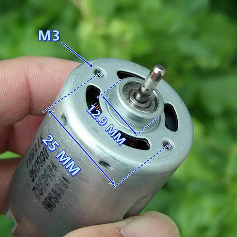 DC 12V 18V 25000RPM High Speed RS 545 Motor With Cooling Fan Ball Bearing Large Power for Electric Drill Tools Cutting