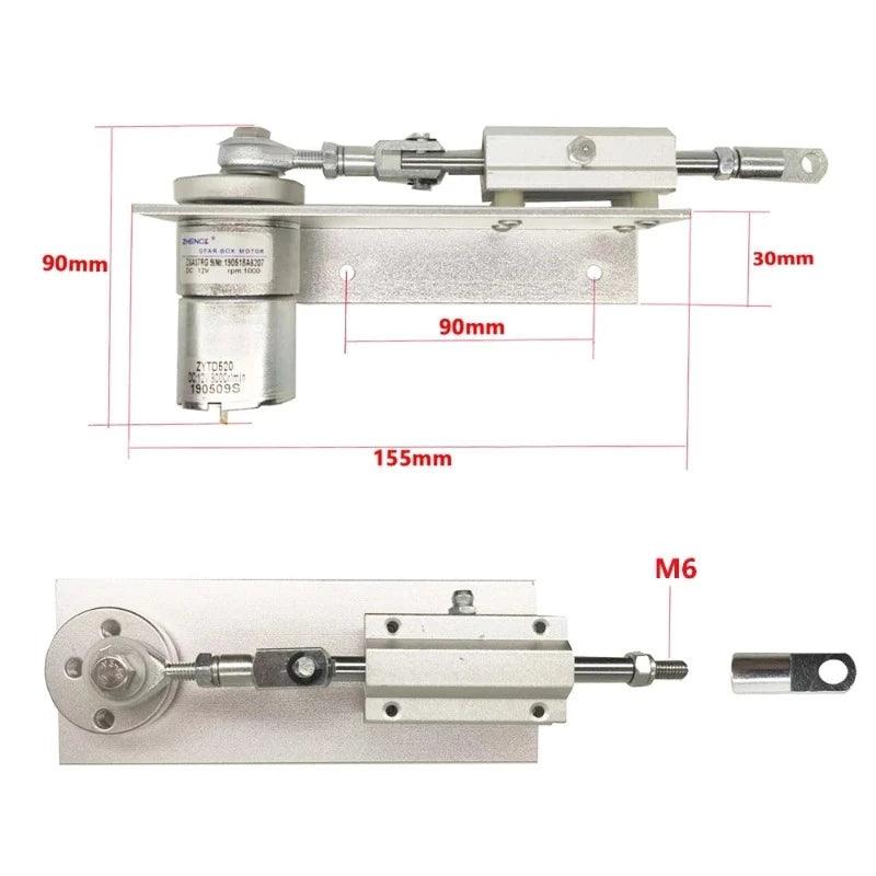 DC 12V 24V Reciprocating Cycle Linear Actuator Motor With Power Adapter AC 220V PWM Adjustable Speed Stroke 15mm 20mm 25mm 30mm