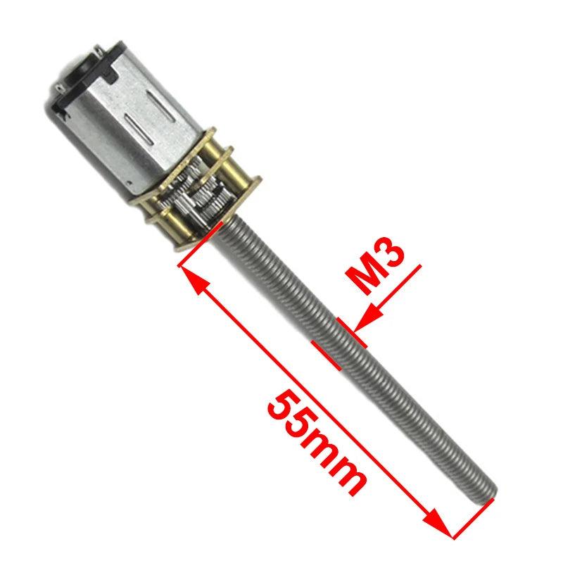 DC 3V 6V 12V N20 Mini Micro Metal Gear Motor DC Motors Shaft M3 x 55mm 15/30/60/100/150/200/300/400/500/600/800/1000 RPM