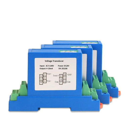 Single Phase AC Voltage Transmitter 0-1500V  Voltage Transducer Analog Output 0-5V 4-20mA AC High Voltage Sensor Transducer