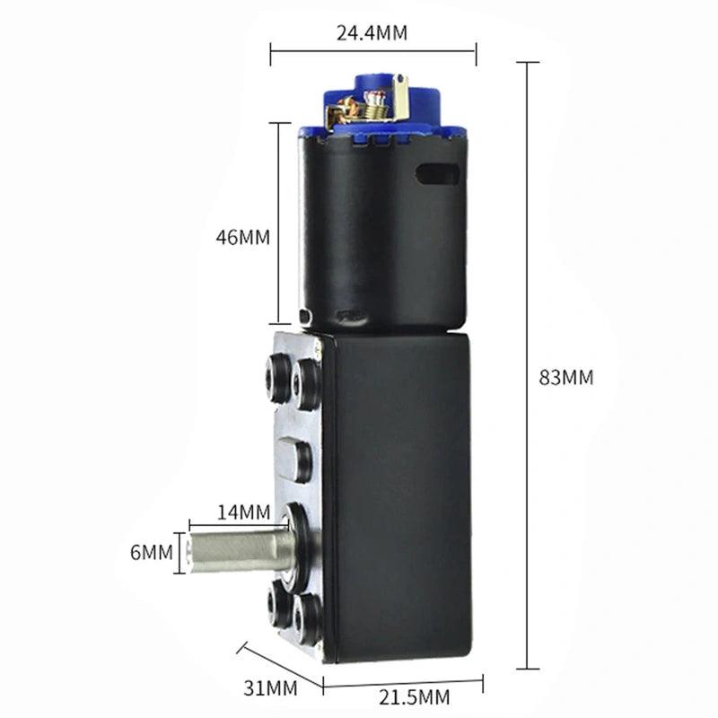 DC6V/12V24V 6RPM to 210RPM High Torque Speed Reducer Metal Worm Gear Box Motors Reversible Low Speed Worm Gear Motor JGY 370