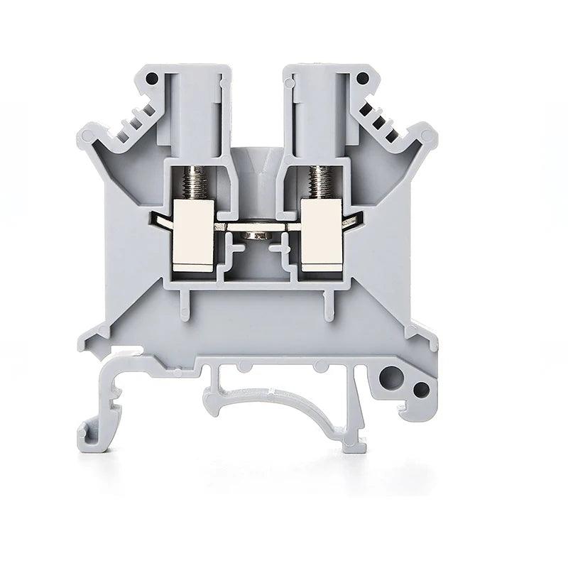 Din Rail Terminal Block Universal Conductor UK-3N Screw Connection Electrical Wiring Terminal Strip Block Connector UK3N 10Pcs