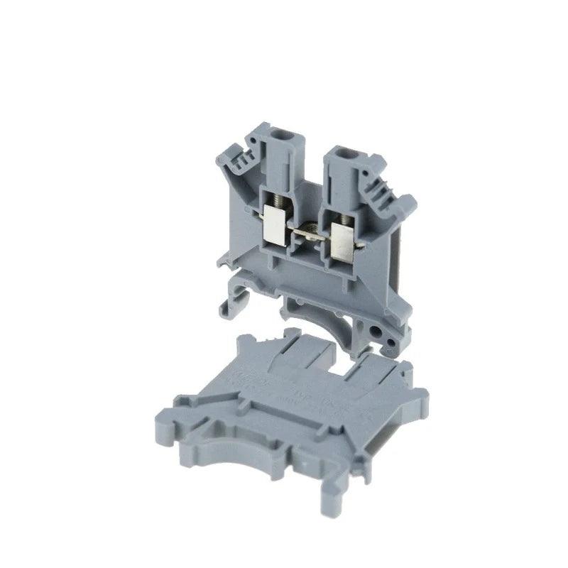 Din Rail Terminal Block Universal Conductor UK-3N Screw Connection Electrical Wiring Terminal Strip Block Connector UK3N 10Pcs