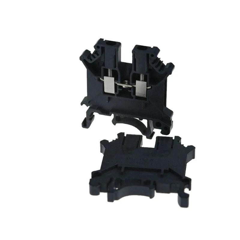 Din Rail Terminal Block Universal Conductor UK-3N Screw Connection Electrical Wiring Terminal Strip Block Connector UK3N 10Pcs