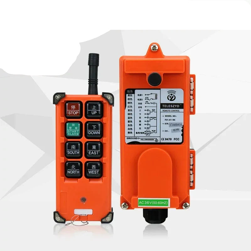 F21-E1B remote control, industrial wireless remote, Telecrane remote, crane remote control,24v E-card plug-in remote control switch,1 Transmitter + 1 Receiver industrial lifting remote, gantry crane remote, truck tail lift remote, construction machinery remote