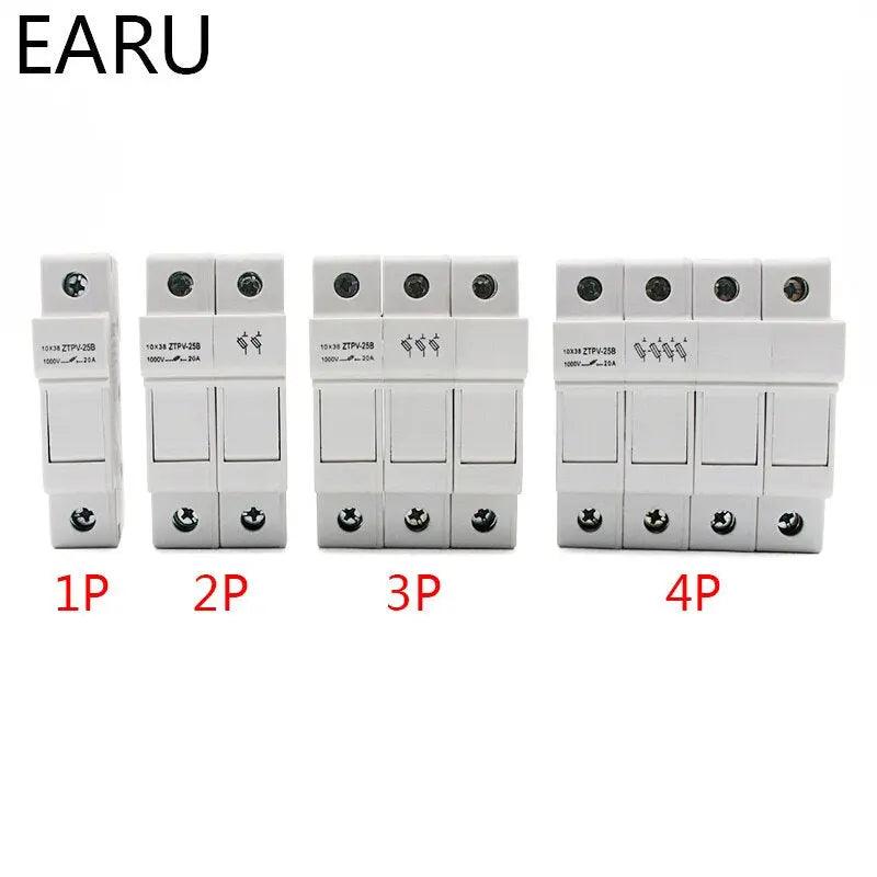 EARU- 1 Set 1P 2P 3P 4P Parallel Fuse Holder| 10*38mm - electrical center b2c