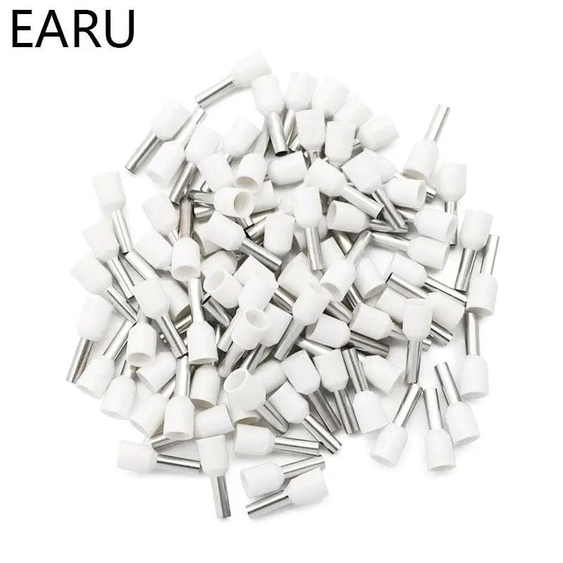 EARU- 1000pcs/Pack E0508 E7508 E1008 E1508 E2508 Insulated Ferrules Terminal Block - electrical center b2c