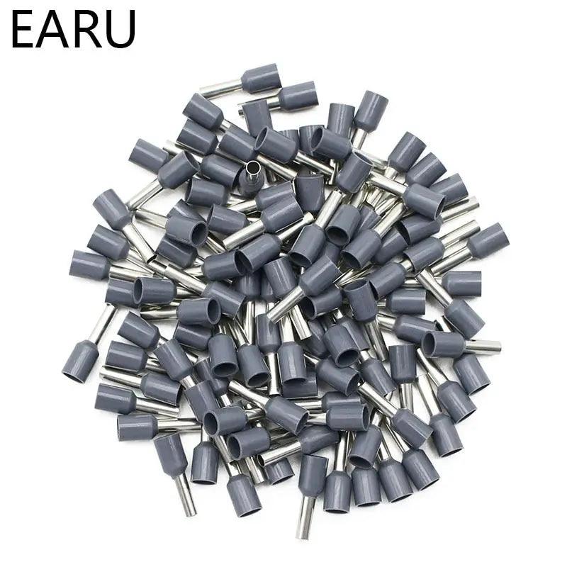 EARU- 1000pcs/Pack E0508 E7508 E1008 E1508 E2508 Insulated Ferrules Terminal Block - electrical center b2c