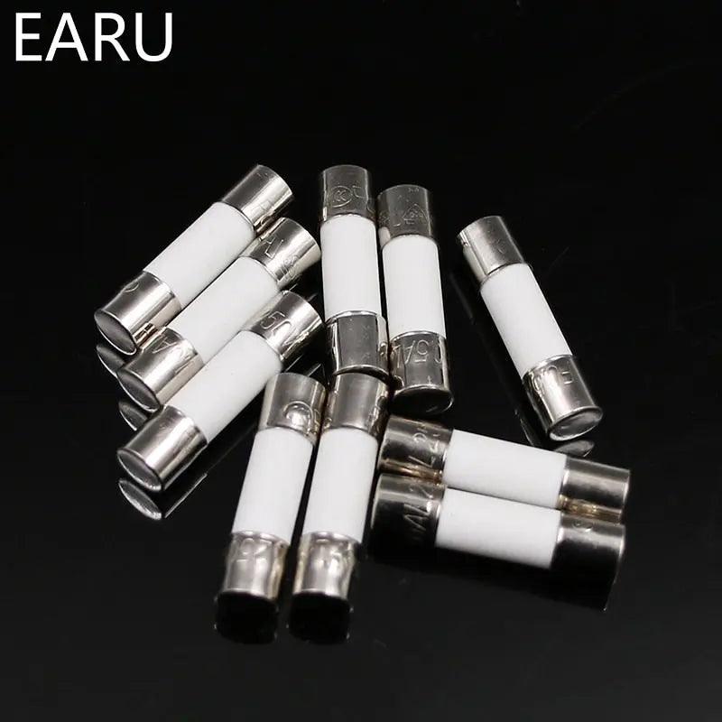 EARU- 100pcs Ceramic Fuse 5mm x 20mm/ 0.5A up to 30A - electrical center b2c