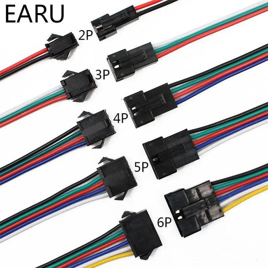 EARU- 10Pairs 15cm JST SM 2P 3P 4P 5P 6P Plug Socket| Male to Female - electrical center b2c