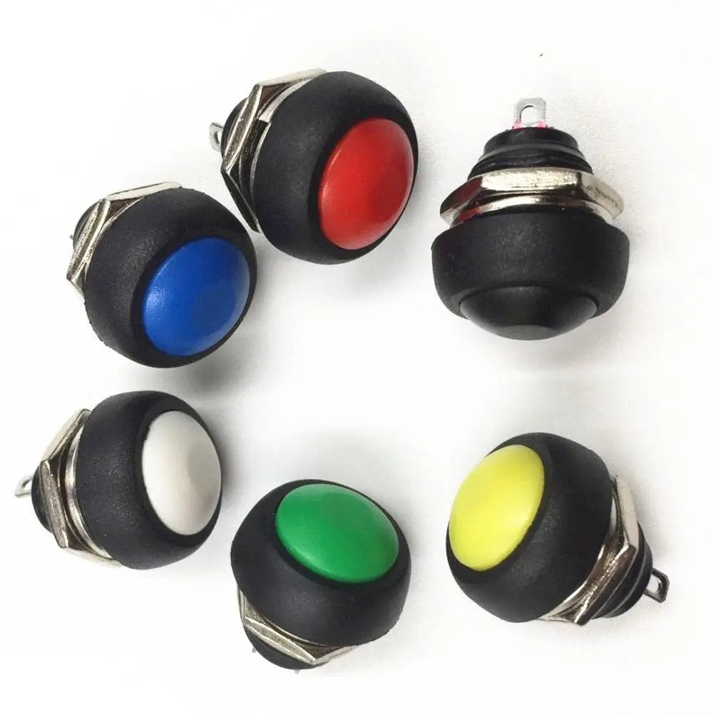 EARU- 10pcs DIY Mini 12mm Momentary Waterproof Push Button Switch - electrical center b2c