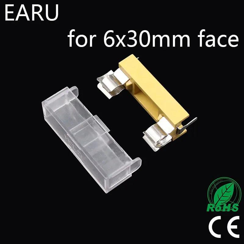 EARU- 10pcs Panel Mount PCB for 6*30mm Glass Tube Fuse Holder - electrical center b2c