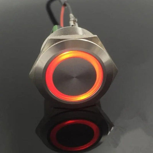 EARU- 1NO 1NC 25mm Metal Stainless Steel LED Push Button| 3V to 380V optional - electrical center b2c