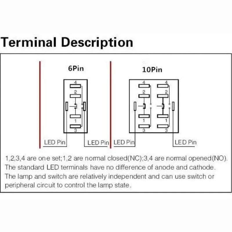 EARU- 1NO 1NC 25mm Metal Stainless Steel LED Push Button| 3V to 380V optional - electrical center b2c