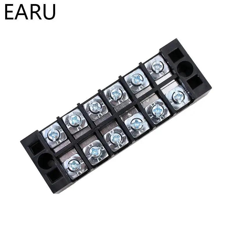 EARU- 1pc 25A 600V Dual Row Barrier Screw TB Series Terminal Block|  3 4 5 6 8 10 12 Positions - electrical center b2c