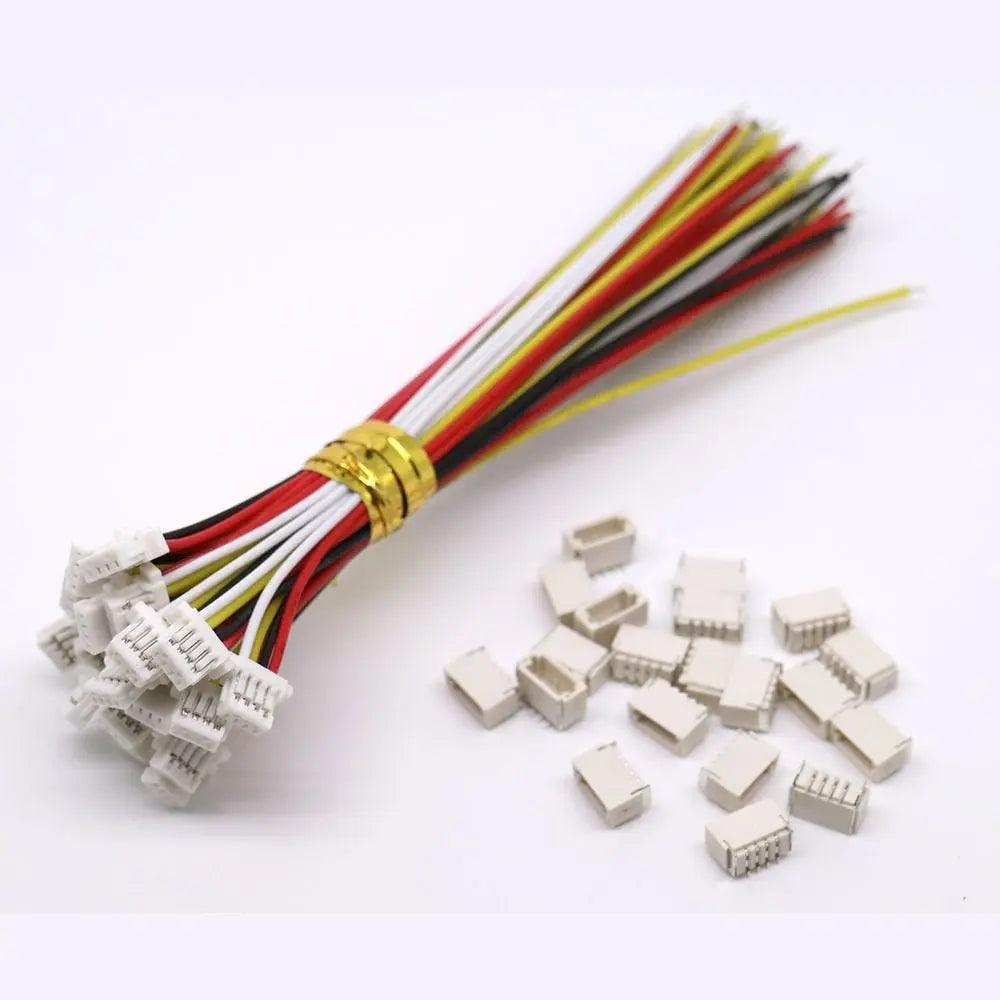 EARU- 20 SETS Mini SH 1.0 4-Pin JST Connector| with Wires Cables 100MM - electrical center b2c