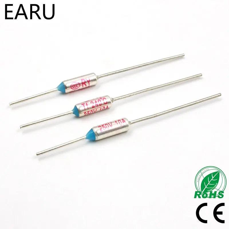 EARU- 20Pcs TF 240 Celsius Degrees Temperature Circuit Cut Off Thermal Fuse - electrical center b2c