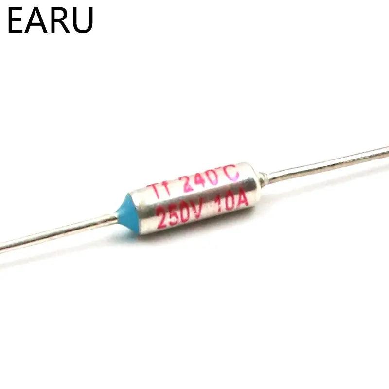 EARU- 20Pcs TF 240 Celsius Degrees Temperature Circuit Cut Off Thermal Fuse - electrical center b2c