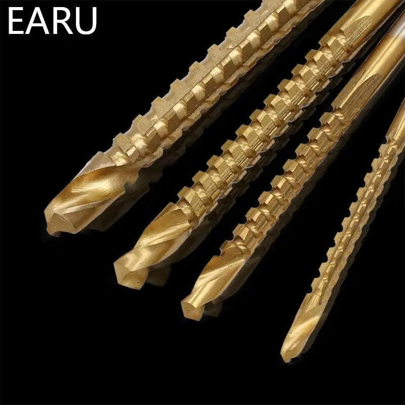 EARU-  3-8mm Titanium Coated HSS Drill Bit  6PCS/LOT - electrical center b2c